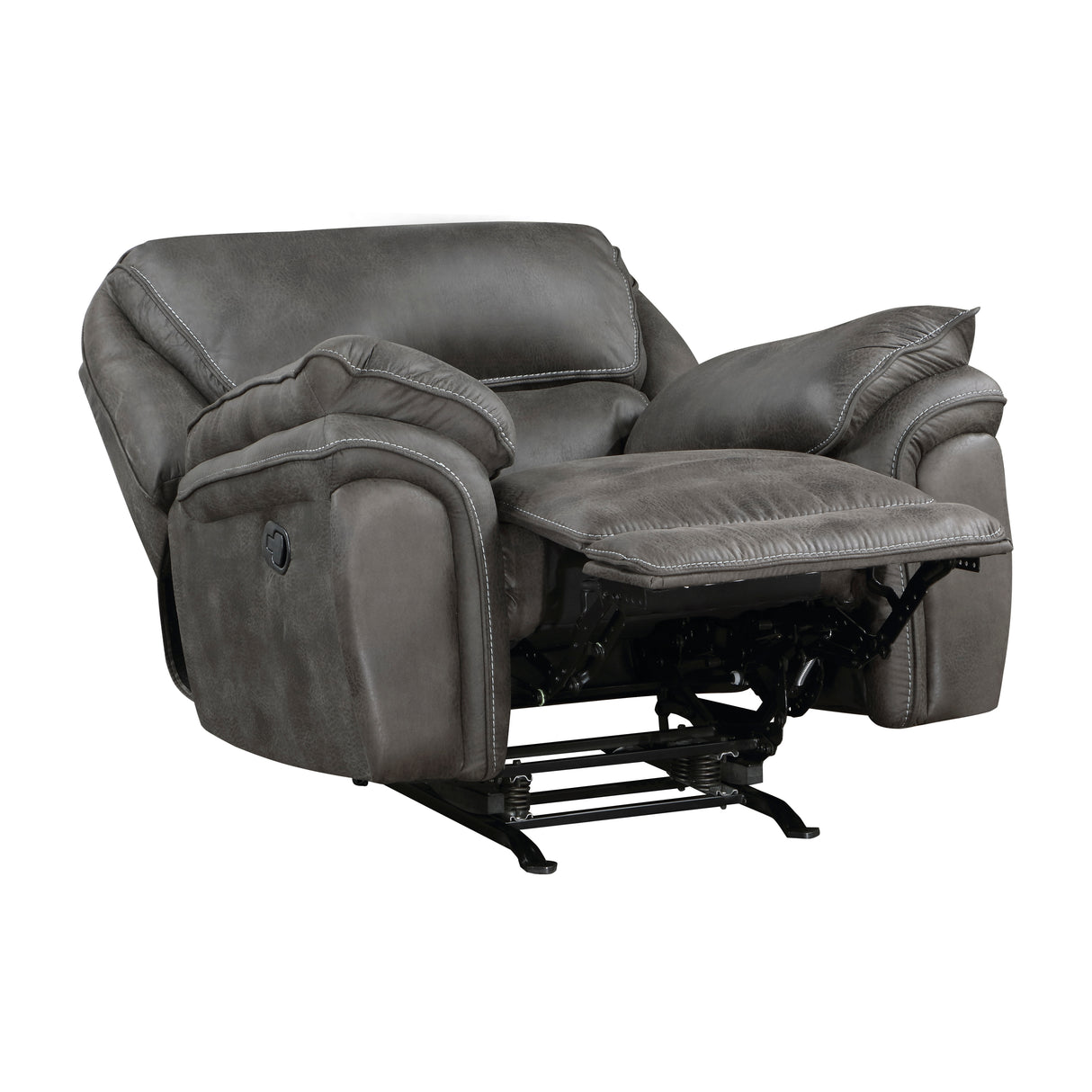 Proctor Gray Microfiber Rocker Reclining Chair from Homelegance - Luna Furniture