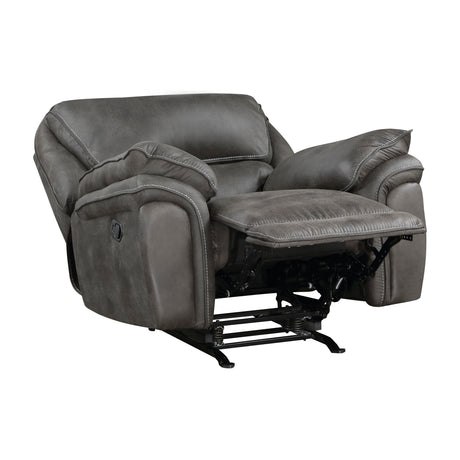 Proctor Gray Microfiber Rocker Reclining Chair from Homelegance - Luna Furniture