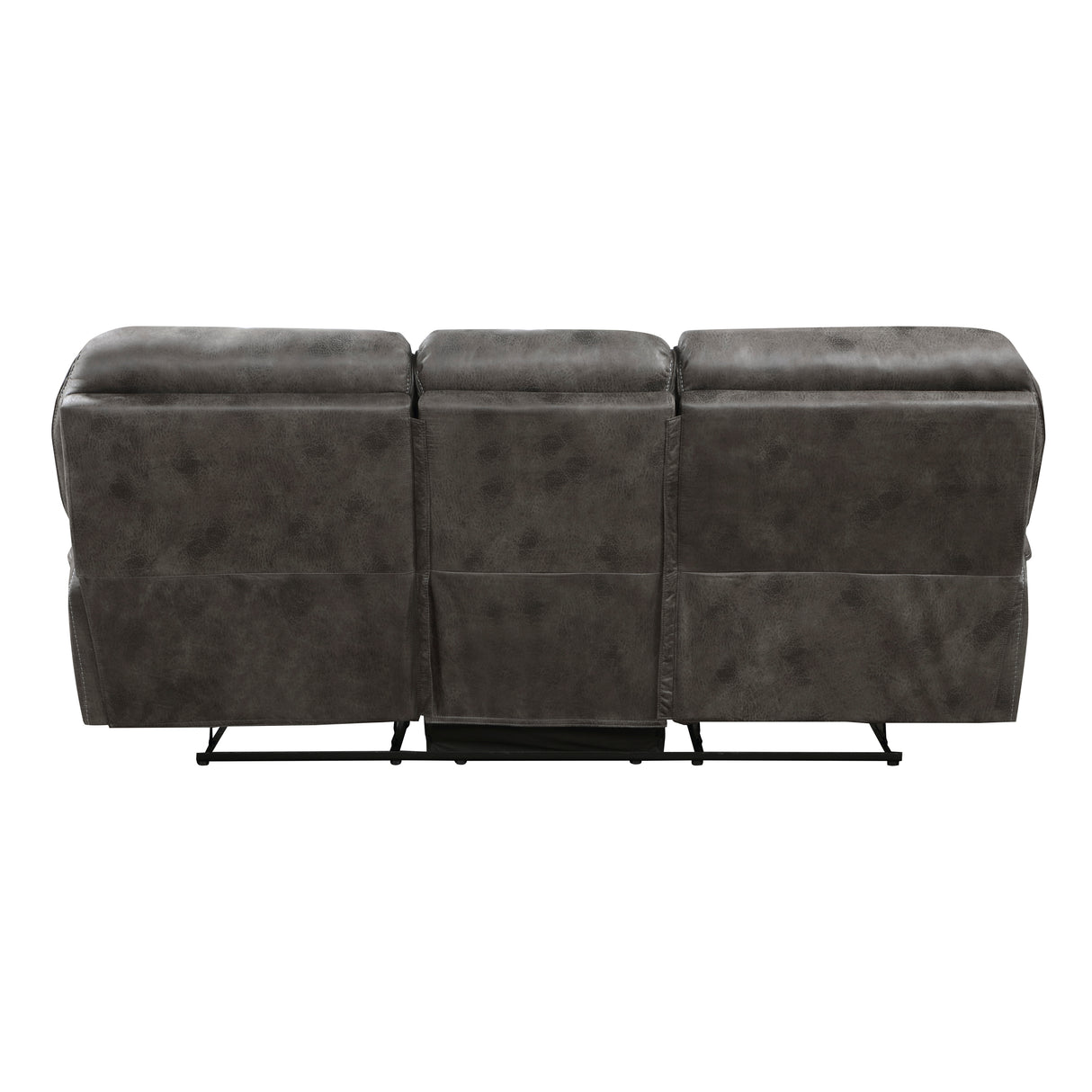 Proctor Gray Microfiber Double Reclining Sofa from Homelegance - Luna Furniture