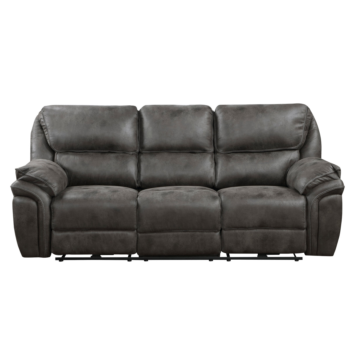 Proctor Gray Microfiber Power Double Reclining Sofa from Homelegance - Luna Furniture