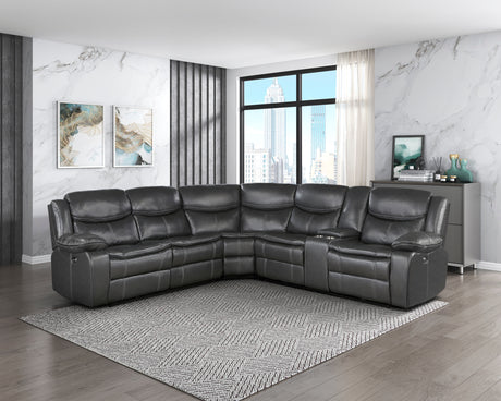 8528DG*SCPW (3)3-Piece Power Reclining Sectional with Right Console - Luna Furniture