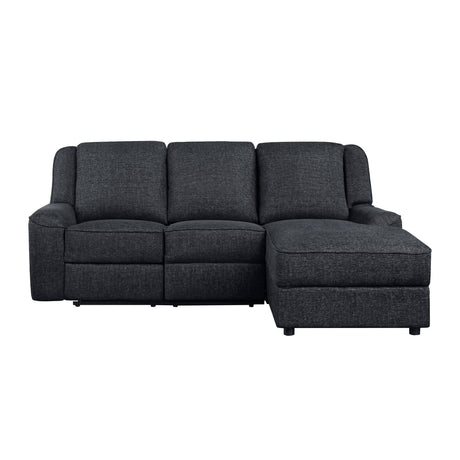 Monterey Ebony 2-Piece Reclining Sectional with Right Chaise from Homelegance - Luna Furniture