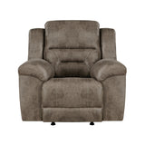 Hazen Brown Microfiber Rocker Reclining Chair from Homelegance - Luna Furniture