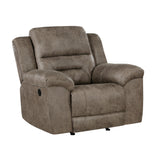 Hazen Brown Microfiber Rocker Reclining Chair from Homelegance - Luna Furniture