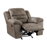 Hazen Brown Microfiber Rocker Reclining Chair from Homelegance - Luna Furniture