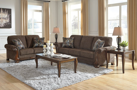 Miltonwood Teak Living Room Set - Luna Furniture