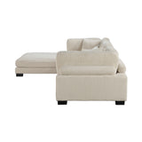 Traverse Beige Corduroy 4-Piece Modular Sectional with Ottoman from Homelegance - Luna Furniture