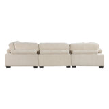 Traverse Beige Corduroy 4-Piece Modular Sectional with Ottoman from Homelegance - Luna Furniture