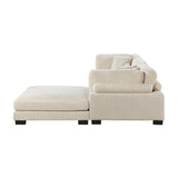 Traverse Beige Corduroy 4-Piece Modular Sectional with Ottoman from Homelegance - Luna Furniture