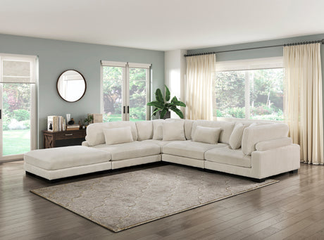 8555BE*5OT (5)5-Piece Modular Sectional with Ottoman - Luna Furniture