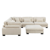 Traverse Beige Corduroy 6-Piece Modular Sectional with Ottoman from Homelegance - Luna Furniture