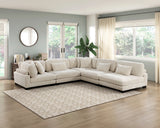 Traverse Beige Corduroy Corner Seat from Homelegance - Luna Furniture