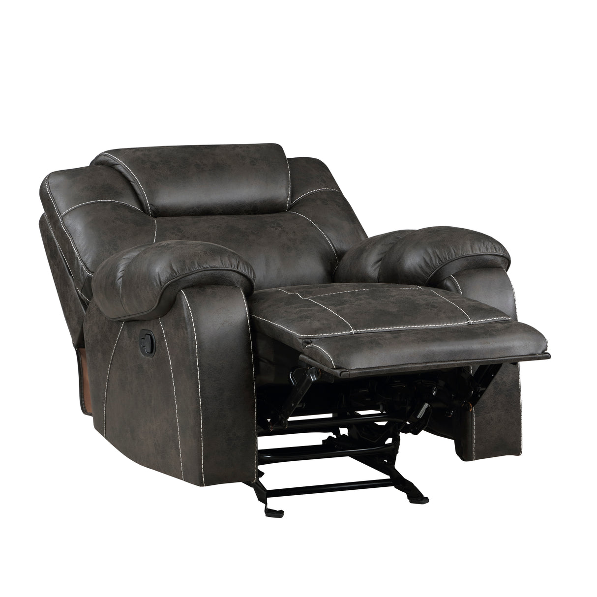 Gainesville Chocolate Microfiber Double Reclining Living Room Set from Homelegance - Luna Furniture