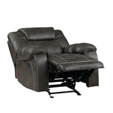 Gainesville Chocolate Microfiber Double Reclining Living Room Set from Homelegance - Luna Furniture