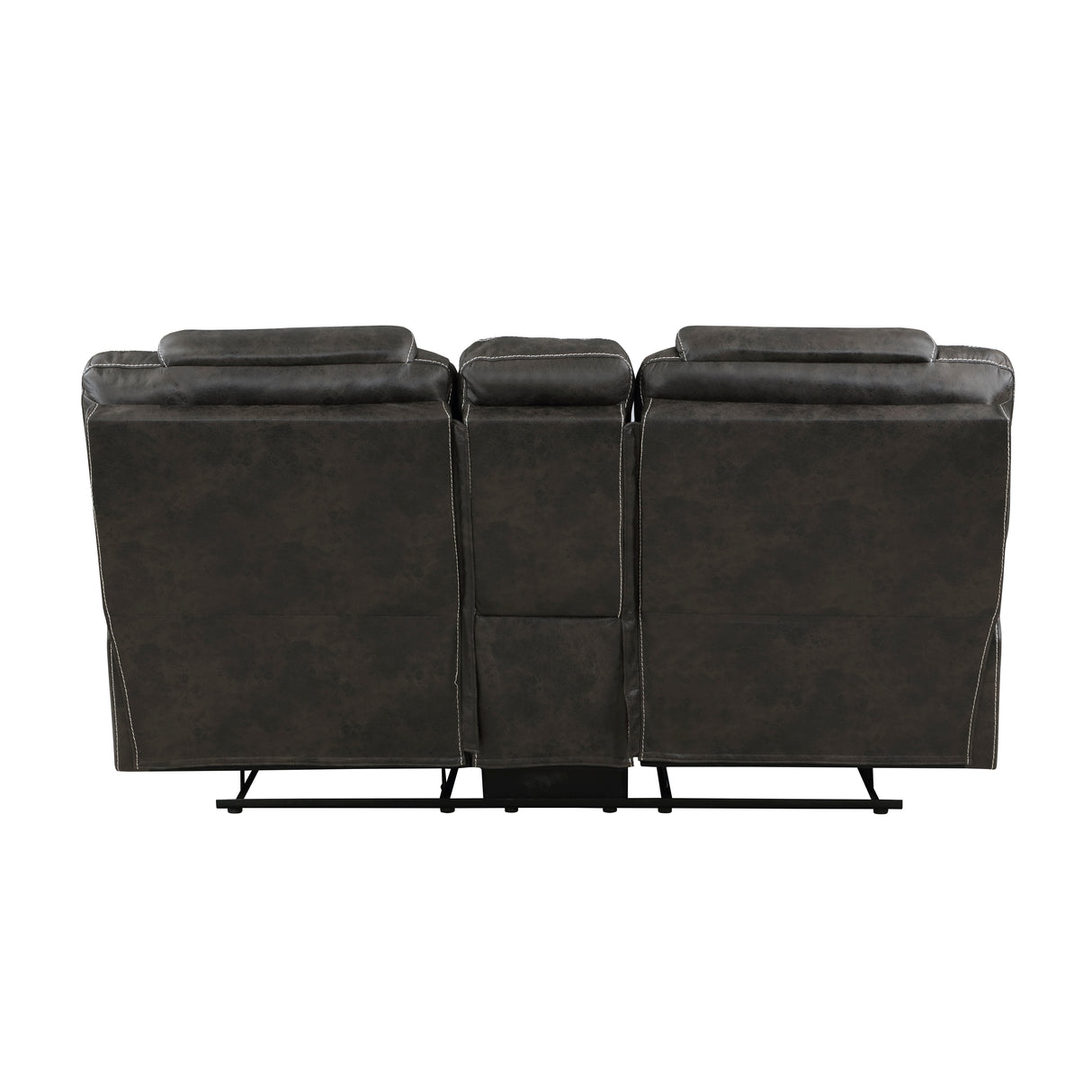 Gainesville Chocolate Microfiber Double Reclining Living Room Set from Homelegance - Luna Furniture