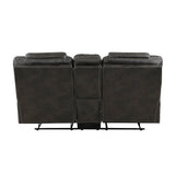 Gainesville Chocolate Microfiber Double Reclining Living Room Set from Homelegance - Luna Furniture