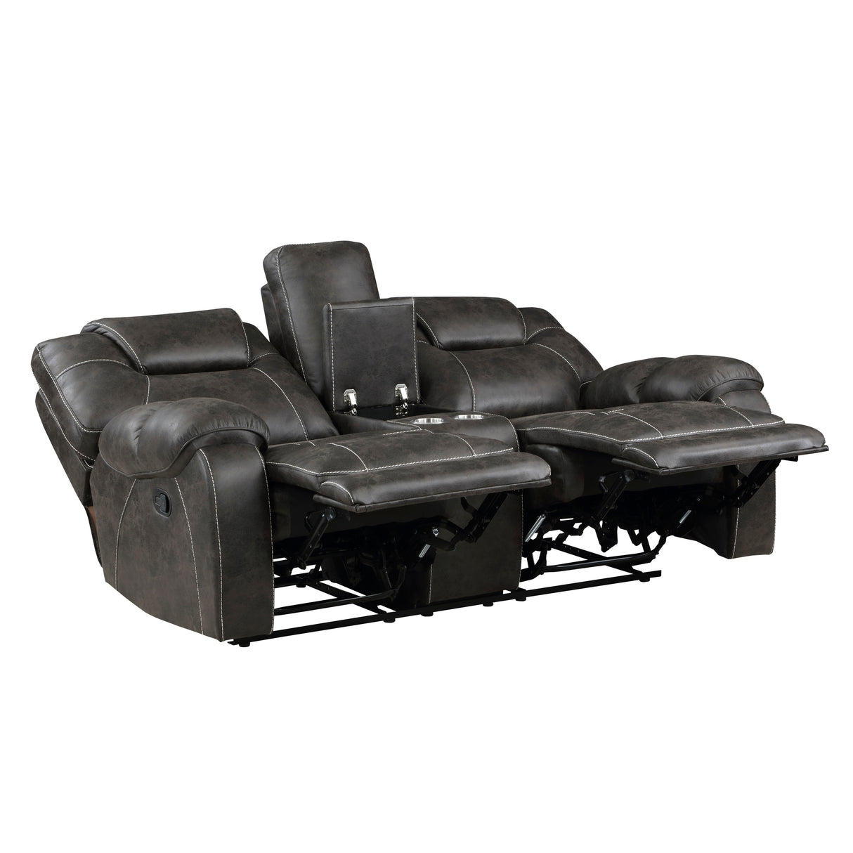 8560PM-2 Double Reclining Love Seat with Center Console - Luna Furniture