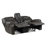 Gainesville Chocolate Microfiber Double Reclining Living Room Set from Homelegance - Luna Furniture