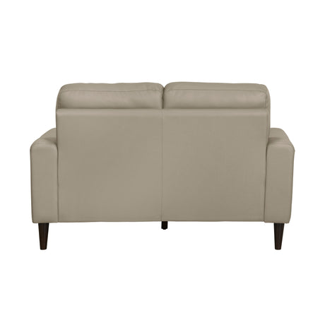 Lewes Latte Leather Loveseat from Homelegance - Luna Furniture