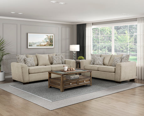Silverthorne Light Brown Loveseat from Homelegance - Luna Furniture