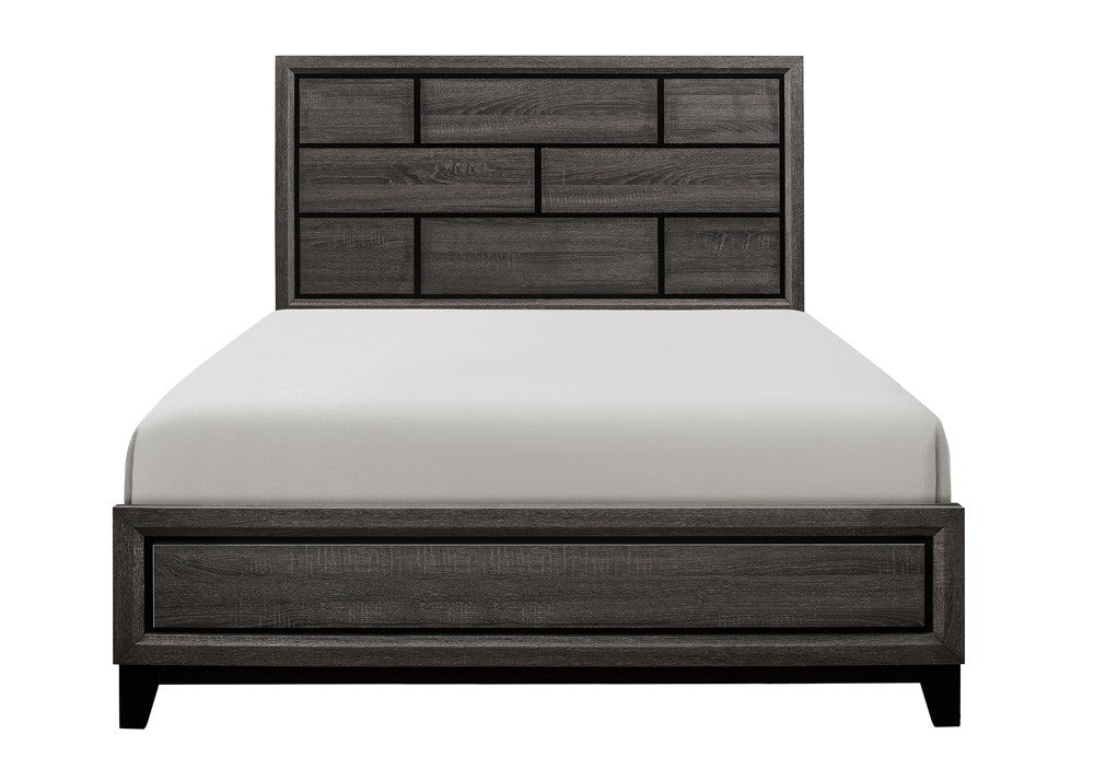 Davi Gray Full Panel Bed from Homelegance - Luna Furniture