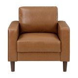 Malcolm Brown Faux Leather Chair from Homelegance - Luna Furniture
