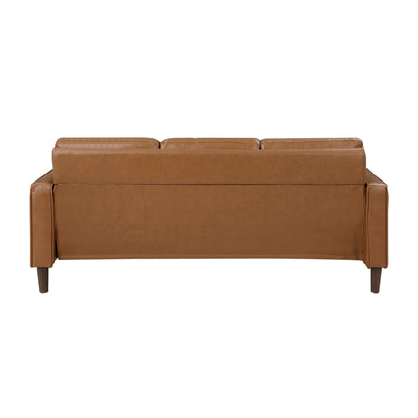 Malcolm Brown Faux Leather Sofa from Homelegance - Luna Furniture