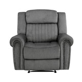 Brennen Charcoal Reclining Chair from Homelegance - Luna Furniture