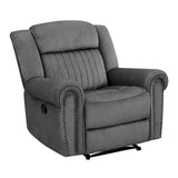 Brennen Charcoal Reclining Chair from Homelegance - Luna Furniture