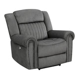 Brennen Charcoal Power Reclining Chair from Homelegance - Luna Furniture