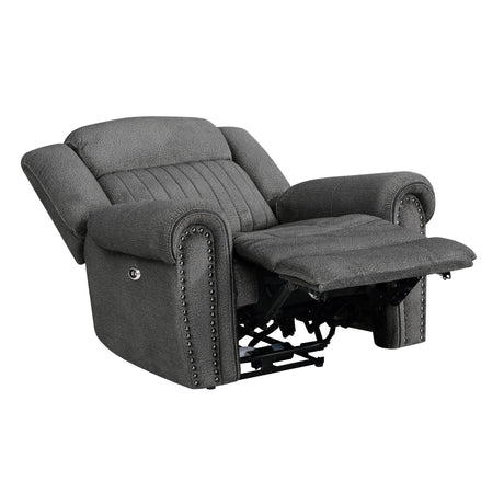 Brennen Charcoal Power Reclining Chair from Homelegance - Luna Furniture