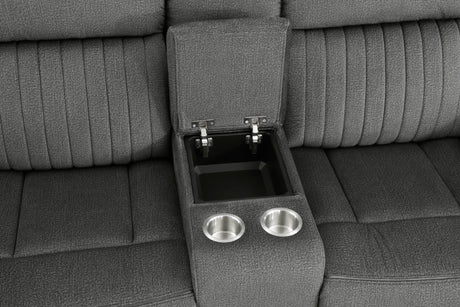 Brennen Charcoal 2-Piece Double Reclining Set from Homelegance - Luna Furniture