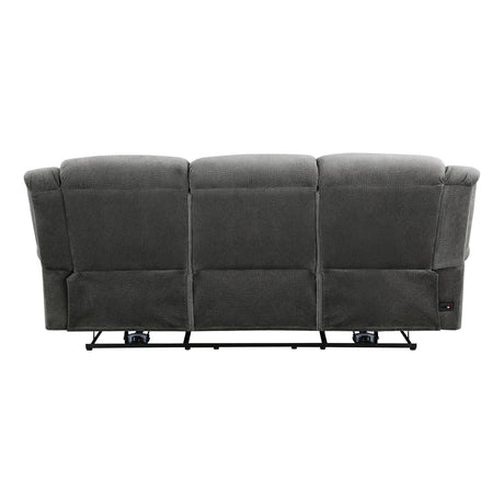 Brennen Charcoal 2-Piece Power Double Reclining Set from Homelegance - Luna Furniture