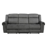 Brennen Charcoal Double Reclining Sofa from Homelegance - Luna Furniture