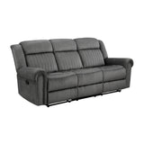 Brennen Charcoal Double Reclining Sofa from Homelegance - Luna Furniture
