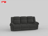 Brennen Charcoal Power Double Reclining Sofa from Homelegance - Luna Furniture