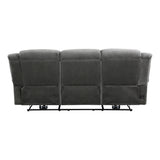 Brennen Charcoal Power Double Reclining Sofa from Homelegance - Luna Furniture