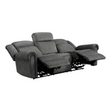 Brennen Charcoal Power Double Reclining Sofa from Homelegance - Luna Furniture