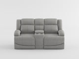 9207CHC-2PW Power Double Reclining Love Seat with Center Console - Luna Furniture