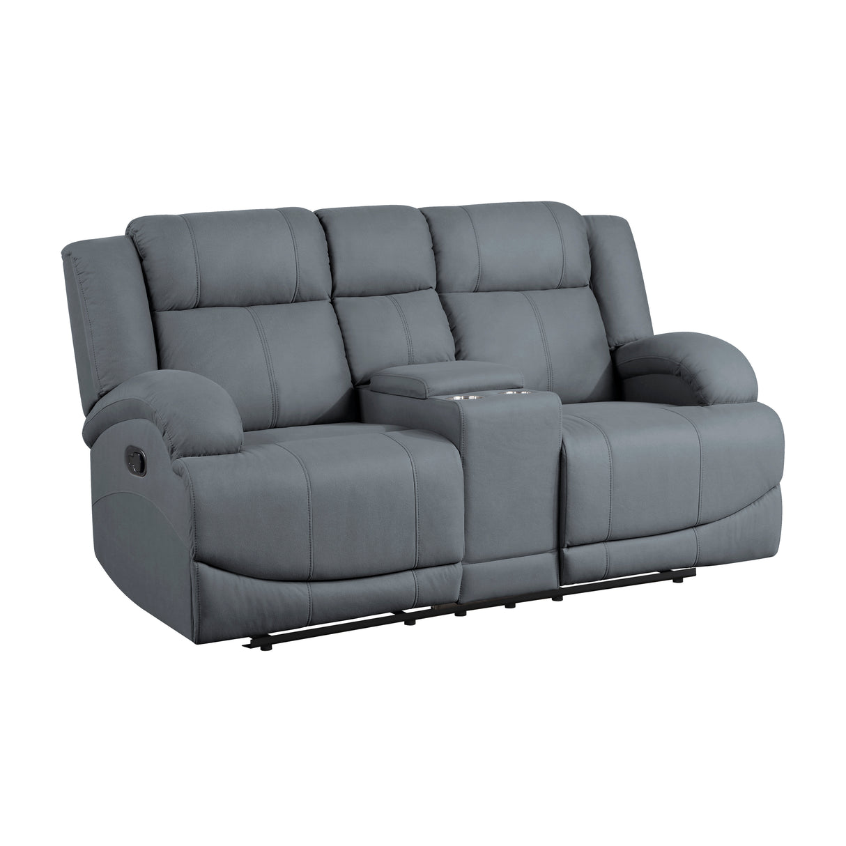 9207GPB-2 Double Reclining Love Seat with Center Console - Luna Furniture