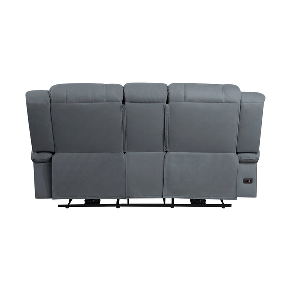 9207GPB-2PW Power Double Reclining Love Seat with Center Console - Luna Furniture
