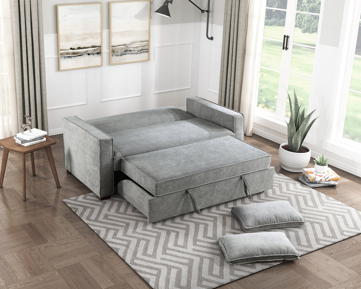 Alta Gray Convertible Studio Sofa with Pull-out Bed from Homelegance - Luna Furniture
