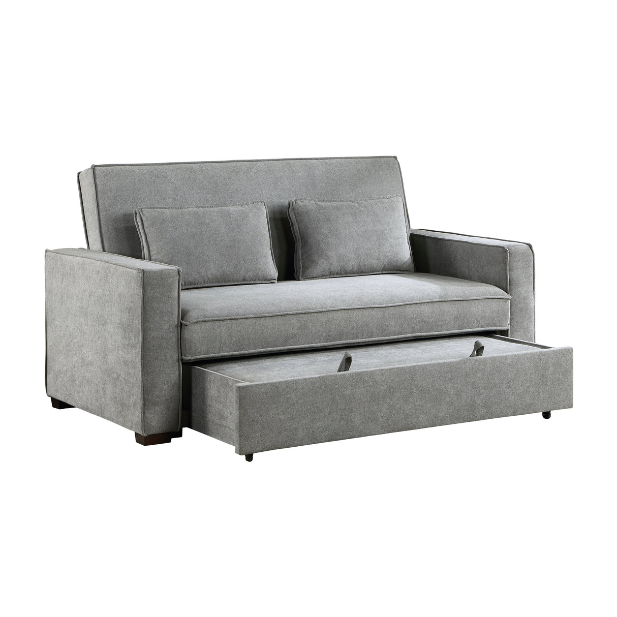 Alta Gray Convertible Studio Sofa with Pull-out Bed from Homelegance - Luna Furniture