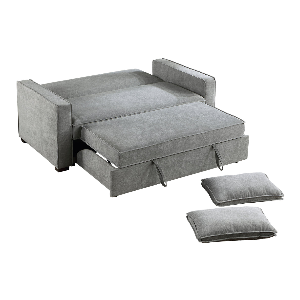 Alta Gray Convertible Studio Sofa with Pull-out Bed from Homelegance - Luna Furniture
