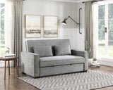 Alta Gray Convertible Studio Sofa with Pull-out Bed from Homelegance - Luna Furniture