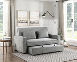 Alta Gray Convertible Studio Sofa with Pull-out Bed from Homelegance - Luna Furniture