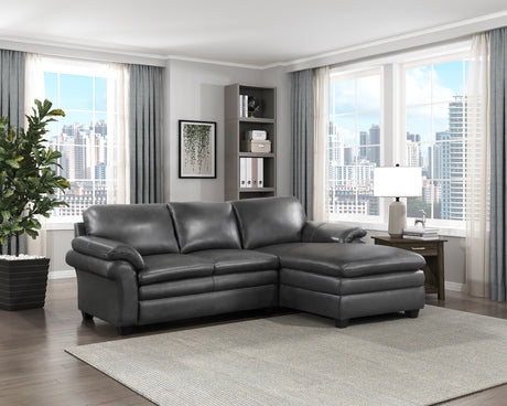 9267GY*22LRC (2)2-Piece Sectional with Right Chaise - Luna Furniture