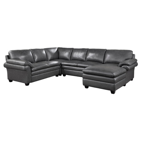 9267GY*42LRC (4)4-Piece Sectional with Right Chaise - Luna Furniture