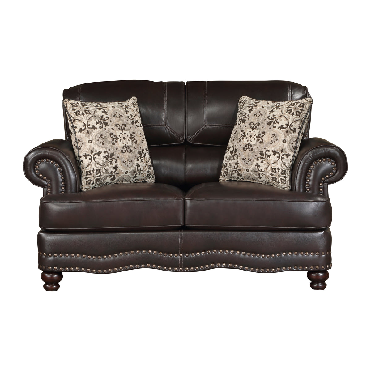 9268BRW*2 Sofa and Loveseat from Homelegance - Luna Furniture