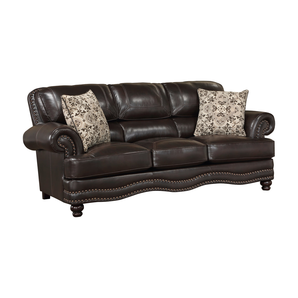 9268BRW-3 Sofa from Homelegance - Luna Furniture